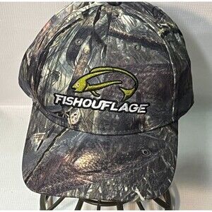 Fishouflage Full Camo Redfish Hat Adjustable Strapback Baseball Cap